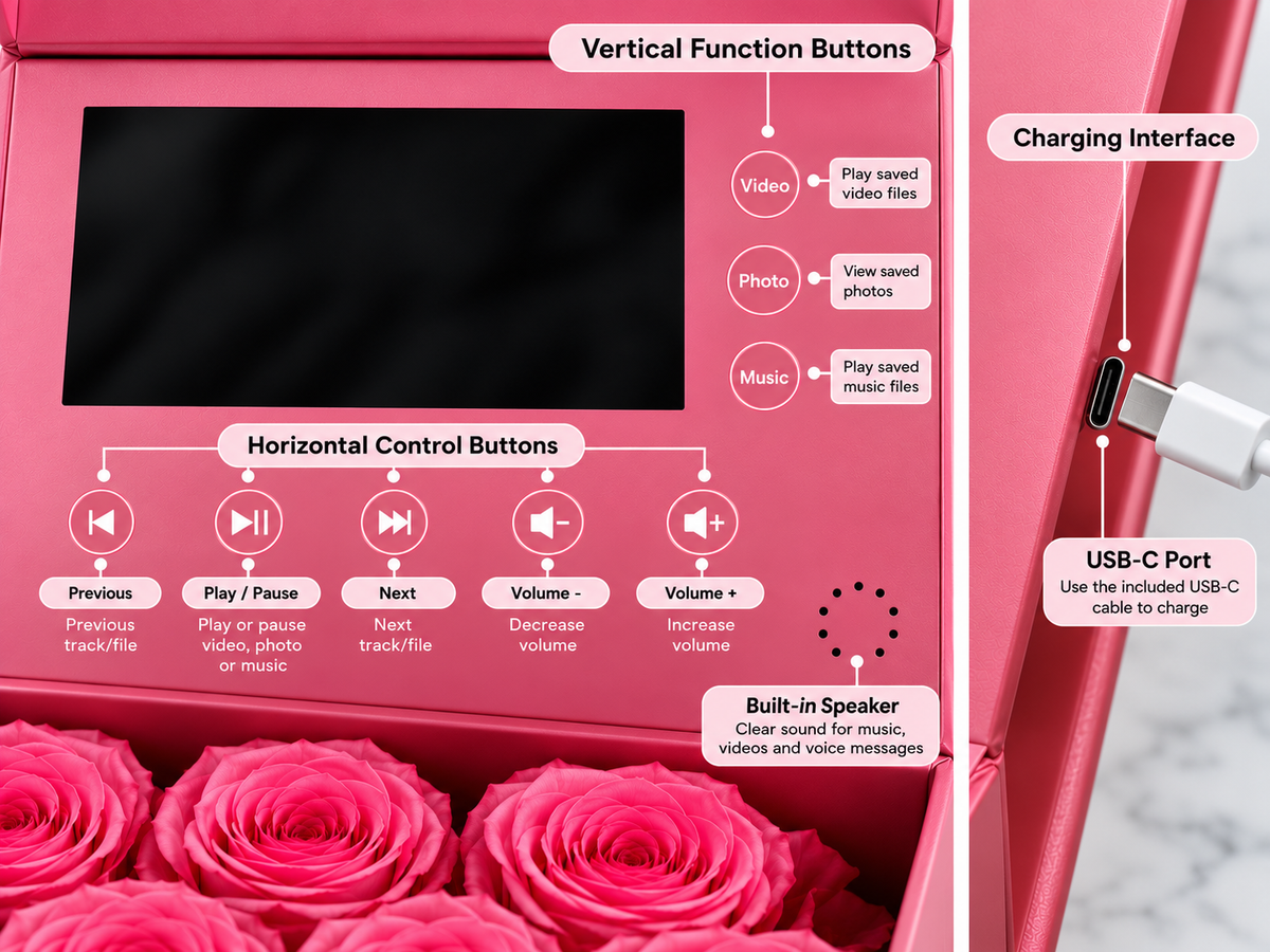 Zenvra Rose Memory Box connection and file transfer instructions