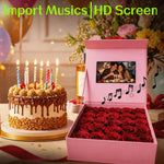 Zenvra Preserved Rose Memory Box with 7" LCD Display